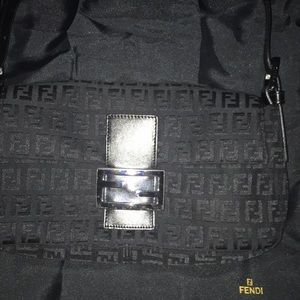 Fendi zucca Pochette Black